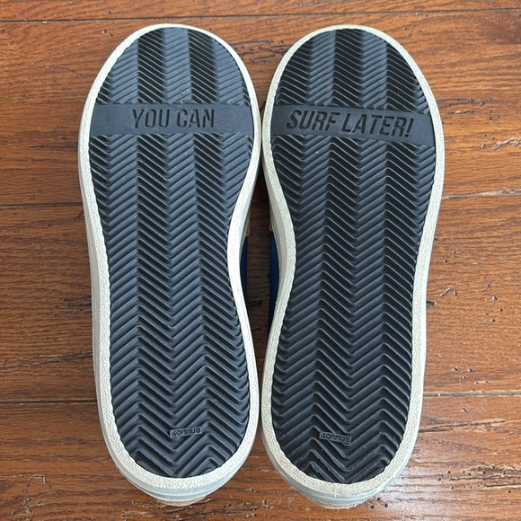 P448 You Can Surf Later Skate Sneakers Men’s Blue & Tan Suede Shoes Size EU 44 - Picture 4 of 14